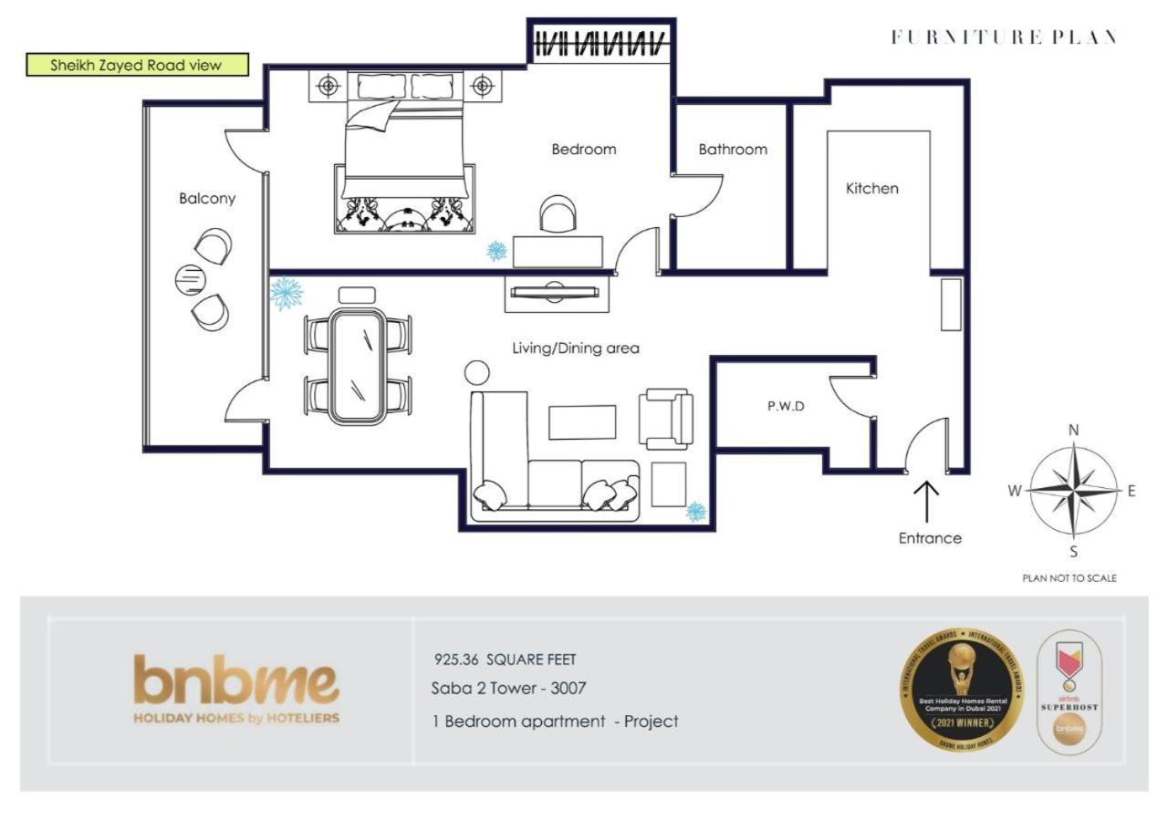 Bnbmehomes - Saba Tower ドバイ エクステリア 写真